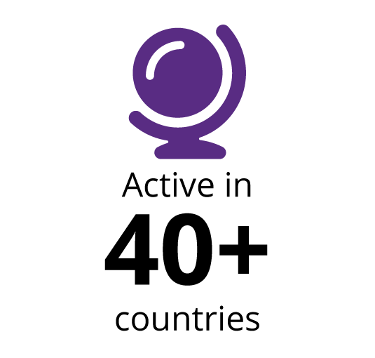 Active in 40+ countries