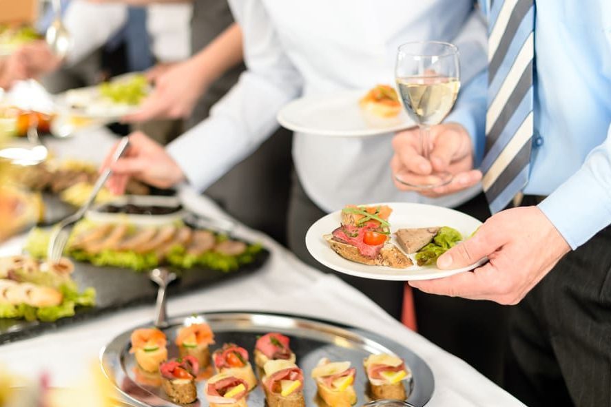 Light lunch with finger food.