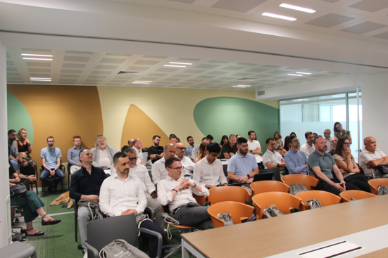 The audience at the inauguration event presentations.