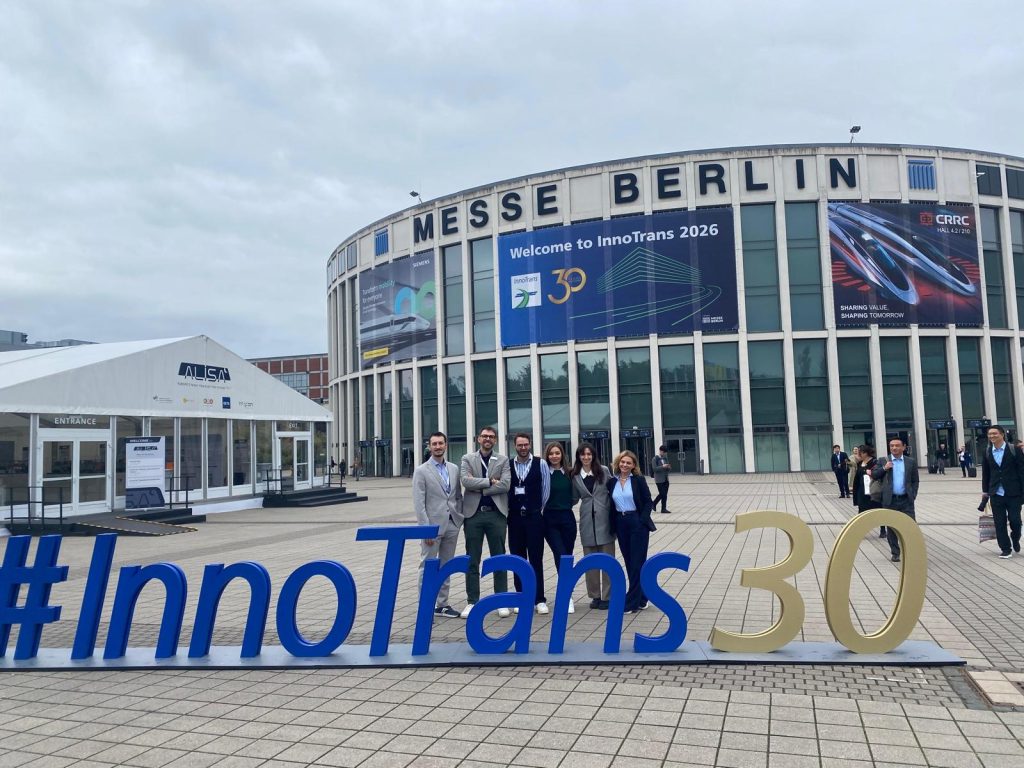 group picture of the binary system team at the 30th edition of InnoTrans.