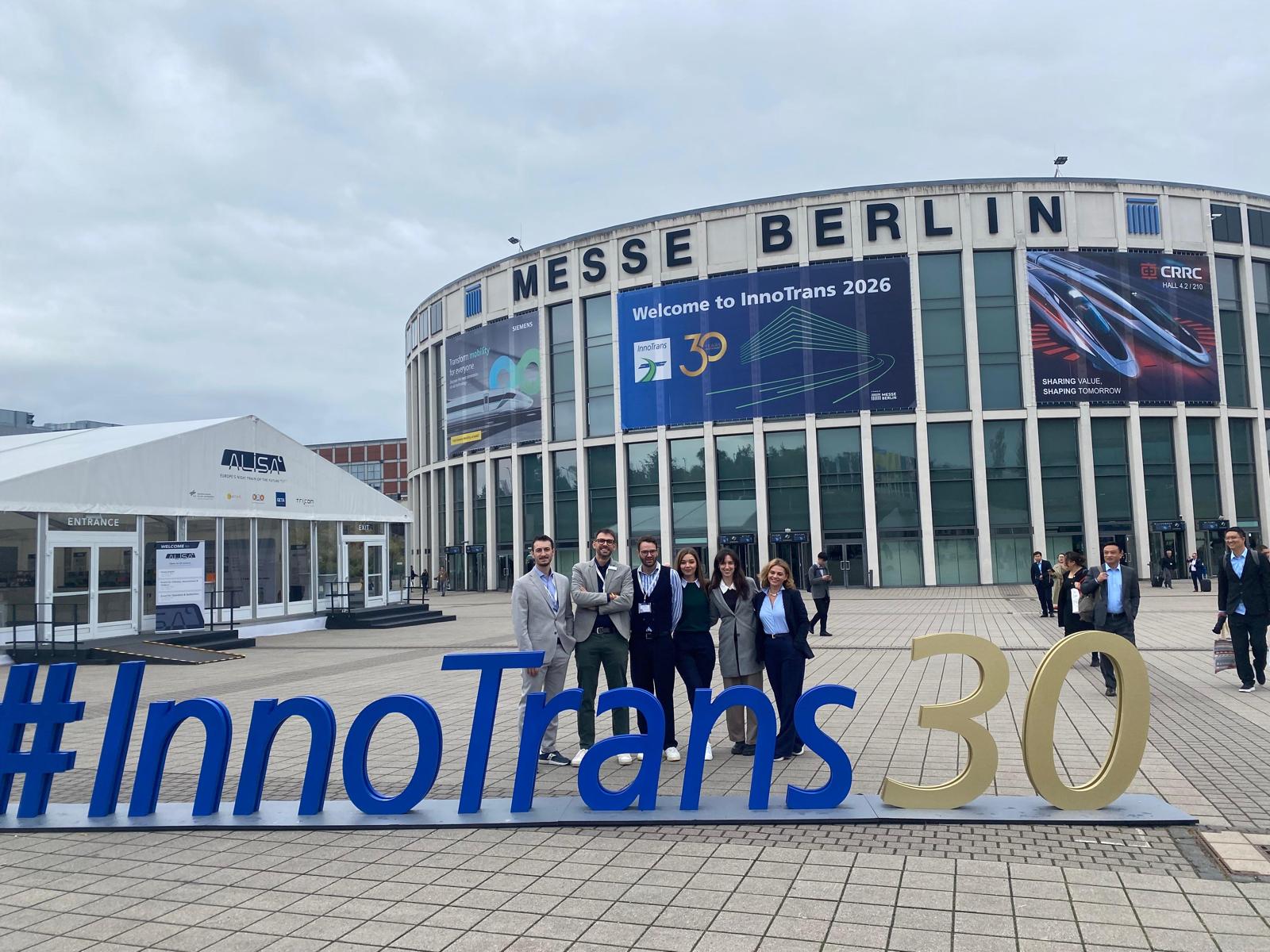 group picture of the binary system team at the 30th edition of InnoTrans.