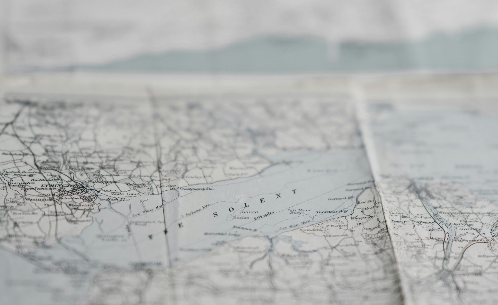 A paper map on the table.